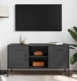 VidaXL Tv-meubel 100,5x39x50,5 cm staal zwart