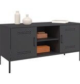 VidaXL Tv-meubel 100,5x39x50,5 cm staal zwart