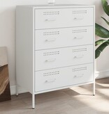 VidaXL Dressoir 68x39x89 cm staal wit