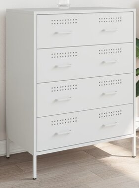 VidaXL Dressoir 68x39x89 cm staal wit