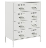 VidaXL Dressoir 68x39x89 cm staal wit