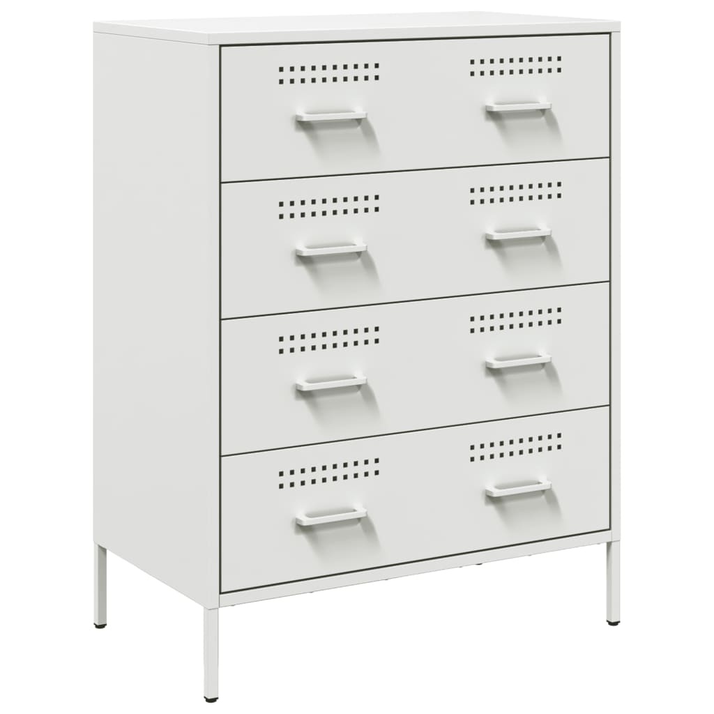 VidaXL Dressoir 68x39x89 cm staal wit