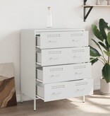 VidaXL Dressoir 68x39x89 cm staal wit