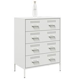 VidaXL Dressoir 68x39x89 cm staal wit