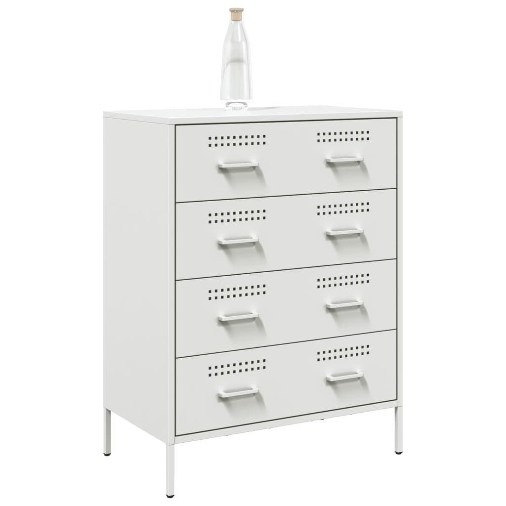 VidaXL Dressoir 68x39x89 cm staal wit