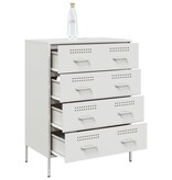 VidaXL Dressoir 68x39x89 cm staal wit