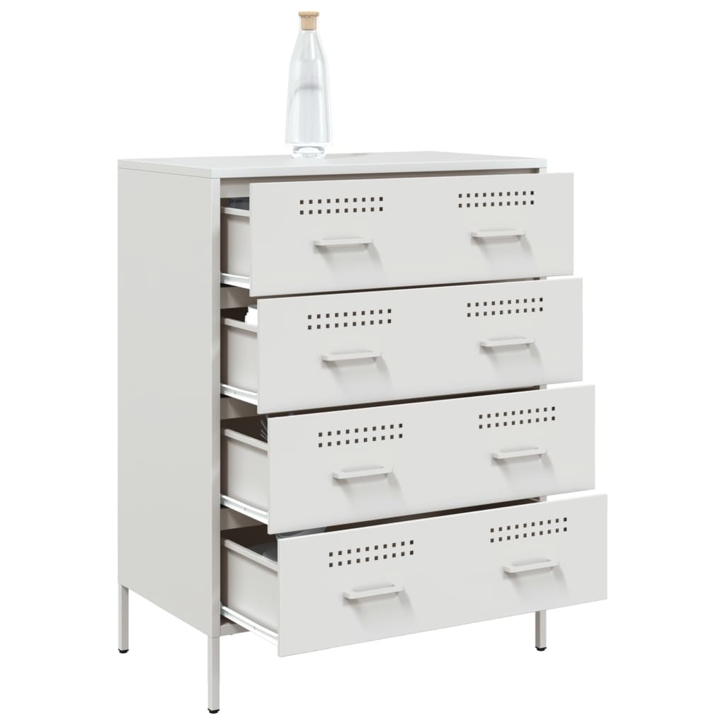 VidaXL Dressoir 68x39x89 cm staal wit