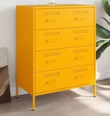VidaXL Dressoir 68x39x89 cm staal mosterdgeel