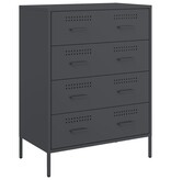 VidaXL Dressoir 68x39x89 cm staal antracietkleurig