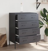 VidaXL Dressoir 68x39x89 cm staal antracietkleurig