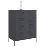 VidaXL Dressoir 68x39x89 cm staal antracietkleurig