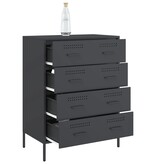 VidaXL Dressoir 68x39x89 cm staal antracietkleurig