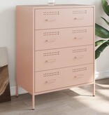 VidaXL Dressoir 68x39x89 cm staal roze