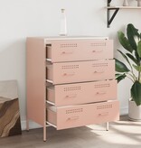 VidaXL Dressoir 68x39x89 cm staal roze