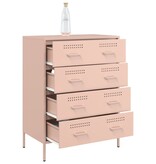 VidaXL Dressoir 68x39x89 cm staal roze