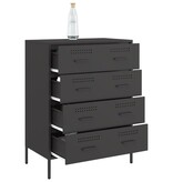 VidaXL Dressoir 68x39x89 cm staal zwart