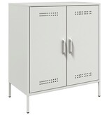 VidaXL Dressoir 68x39x79 cm staal wit