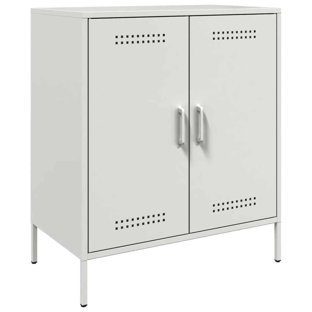 VidaXL Dressoir 68x39x79 cm staal wit