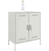 VidaXL Dressoir 68x39x79 cm staal wit