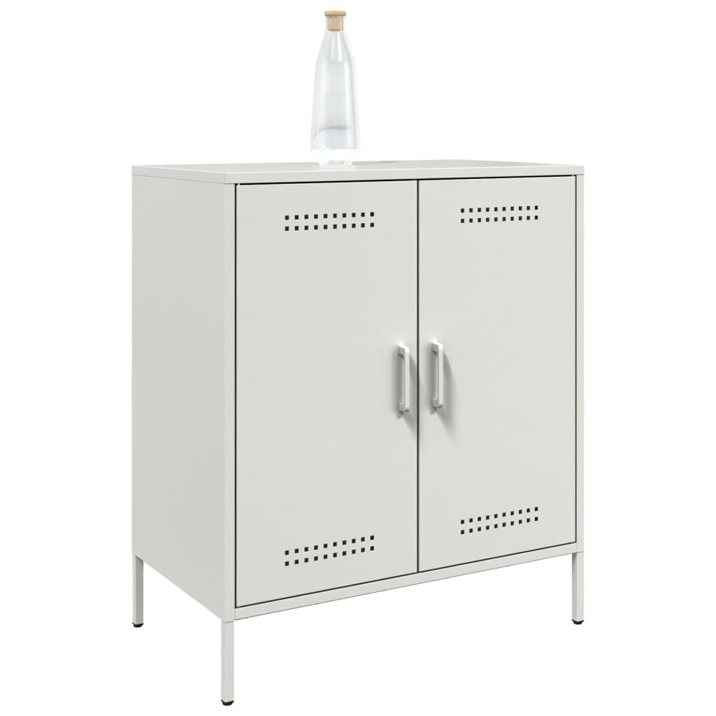 VidaXL Dressoir 68x39x79 cm staal wit
