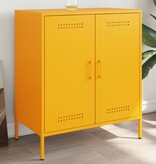 VidaXL Dressoir 68x39x79 cm staal mosterdgeel