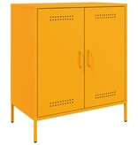 VidaXL Dressoir 68x39x79 cm staal mosterdgeel