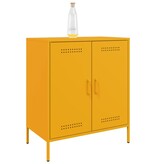 VidaXL Dressoir 68x39x79 cm staal mosterdgeel