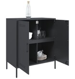 VidaXL Dressoir 68x39x79 cm staal antracietkleurig