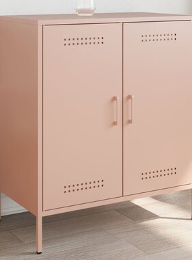 VidaXL Dressoir 68x39x79 cm staal roze