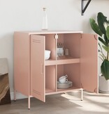 VidaXL Dressoir 68x39x79 cm staal roze