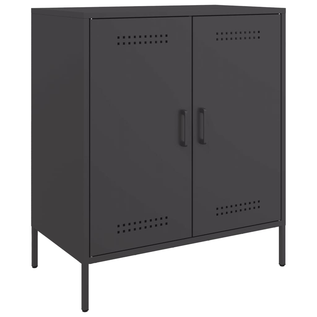 VidaXL Dressoir 68x39x79 cm staal zwart