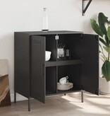 VidaXL Dressoir 68x39x79 cm staal zwart
