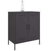 VidaXL Dressoir 68x39x79 cm staal zwart