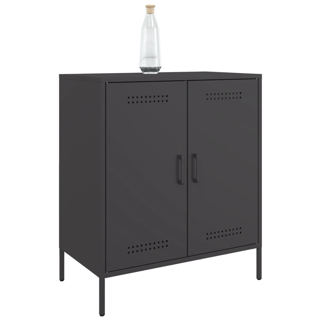 VidaXL Dressoir 68x39x79 cm staal zwart