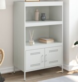 VidaXL Hoge kast 68x39x113 cm staal wit