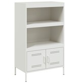 VidaXL Hoge kast 68x39x113 cm staal wit