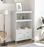 VidaXL Hoge kast 68x39x113 cm staal wit