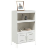 VidaXL Hoge kast 68x39x113 cm staal wit