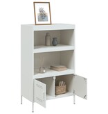 VidaXL Hoge kast 68x39x113 cm staal wit