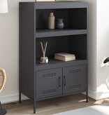 VidaXL Hoge kast 68x39x113 cm staal antracietkleurig