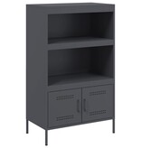 VidaXL Hoge kast 68x39x113 cm staal antracietkleurig