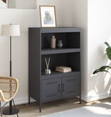 VidaXL Hoge kast 68x39x113 cm staal antracietkleurig