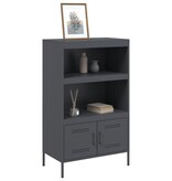 VidaXL Hoge kast 68x39x113 cm staal antracietkleurig