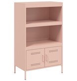 VidaXL Hoge kast 68x39x113 cm staal roze