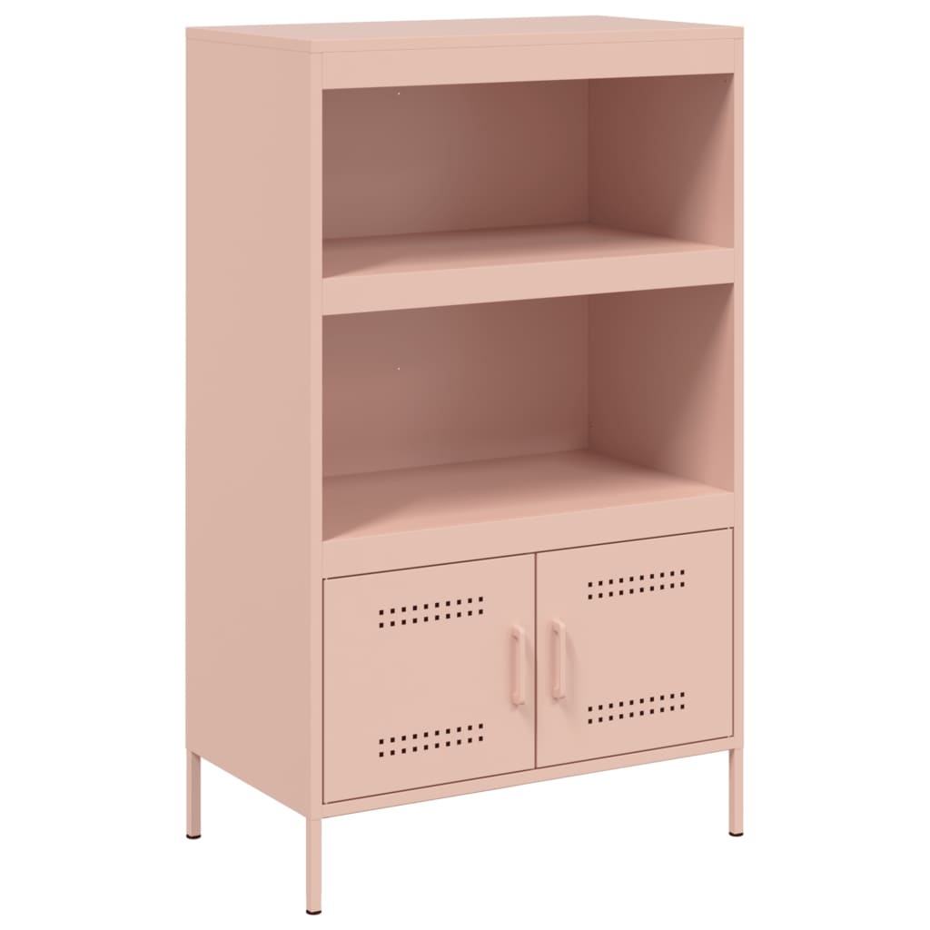 VidaXL Hoge kast 68x39x113 cm staal roze