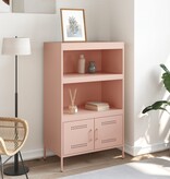 VidaXL Hoge kast 68x39x113 cm staal roze