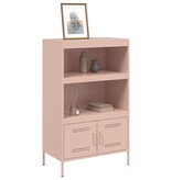 VidaXL Hoge kast 68x39x113 cm staal roze