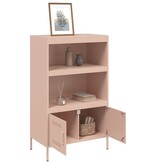 VidaXL Hoge kast 68x39x113 cm staal roze