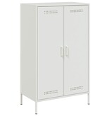 VidaXL Hoge kast 68x39x113 cm staal wit