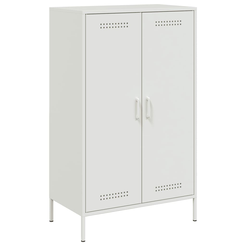 VidaXL Hoge kast 68x39x113 cm staal wit